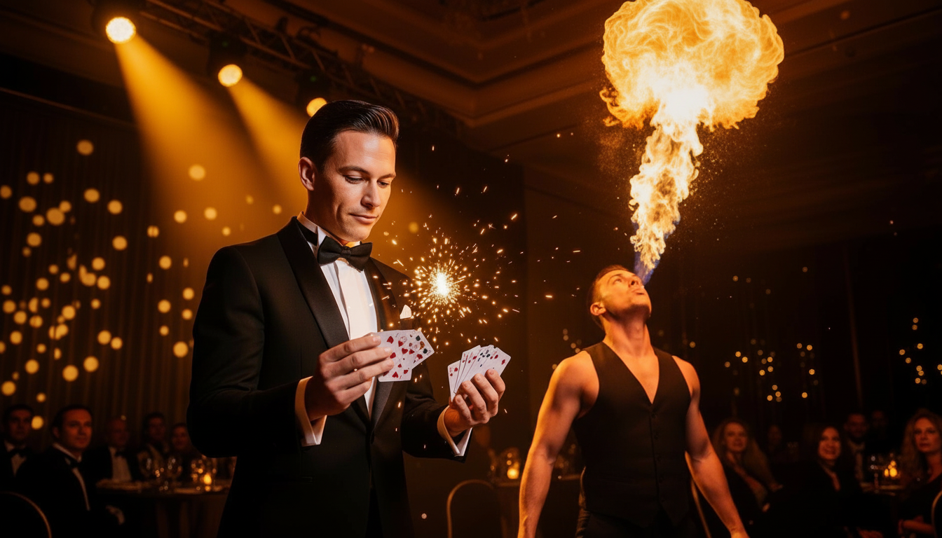 Luxoria Entertainment performers on stage