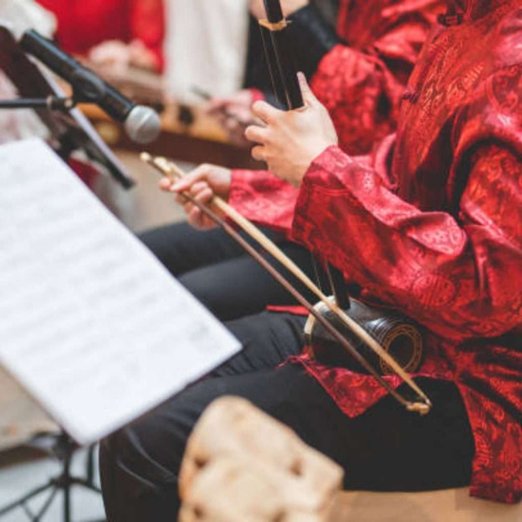 Chinese orchestra performing at corporate event