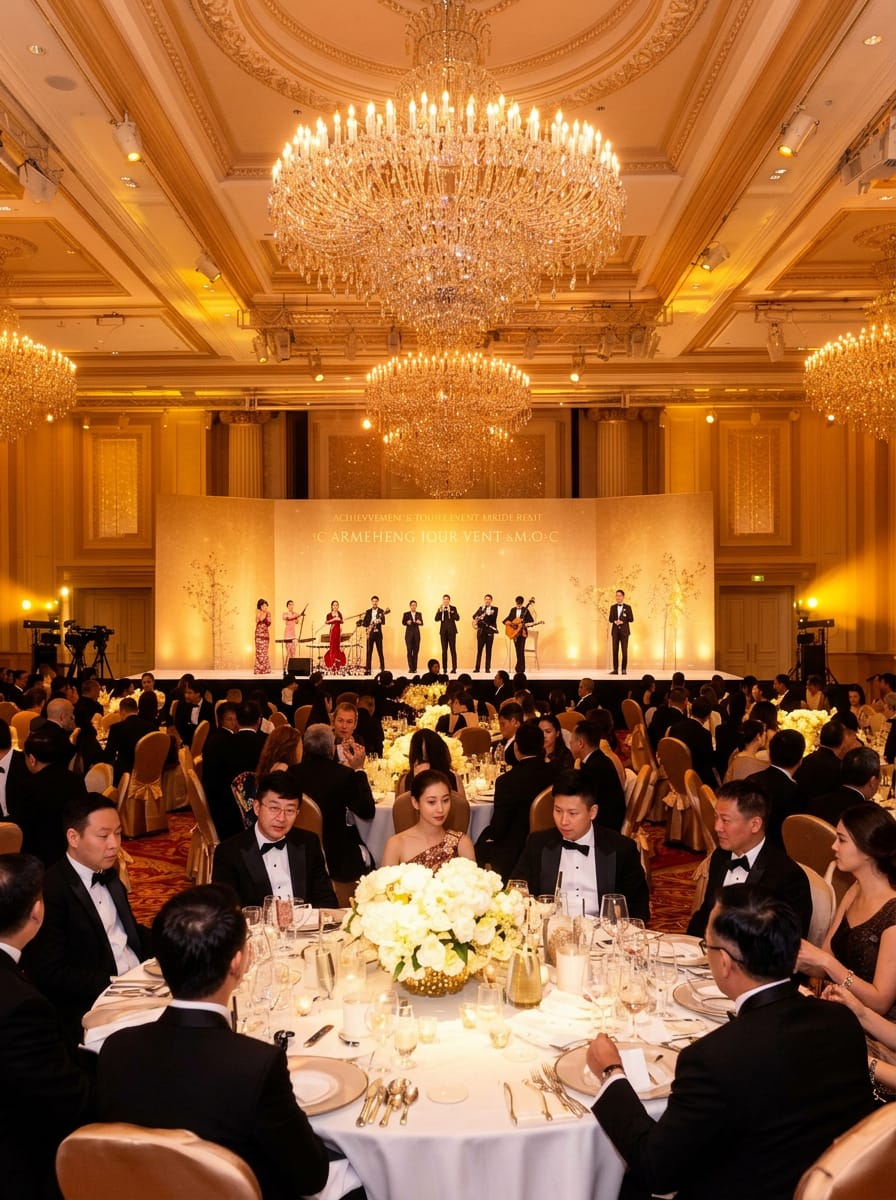 Live entertainment at gala dinner in Singapore