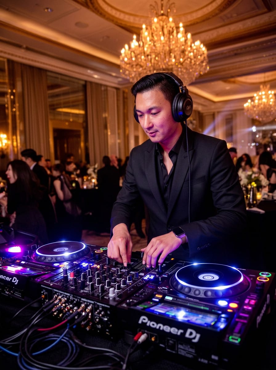 DJ performing at party event in Singapore
