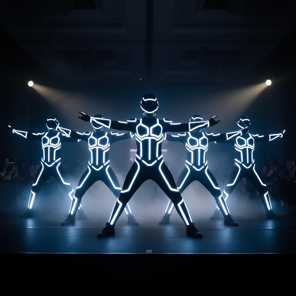 LED Tron Dancers LED performance at event in Singapore - photo 3